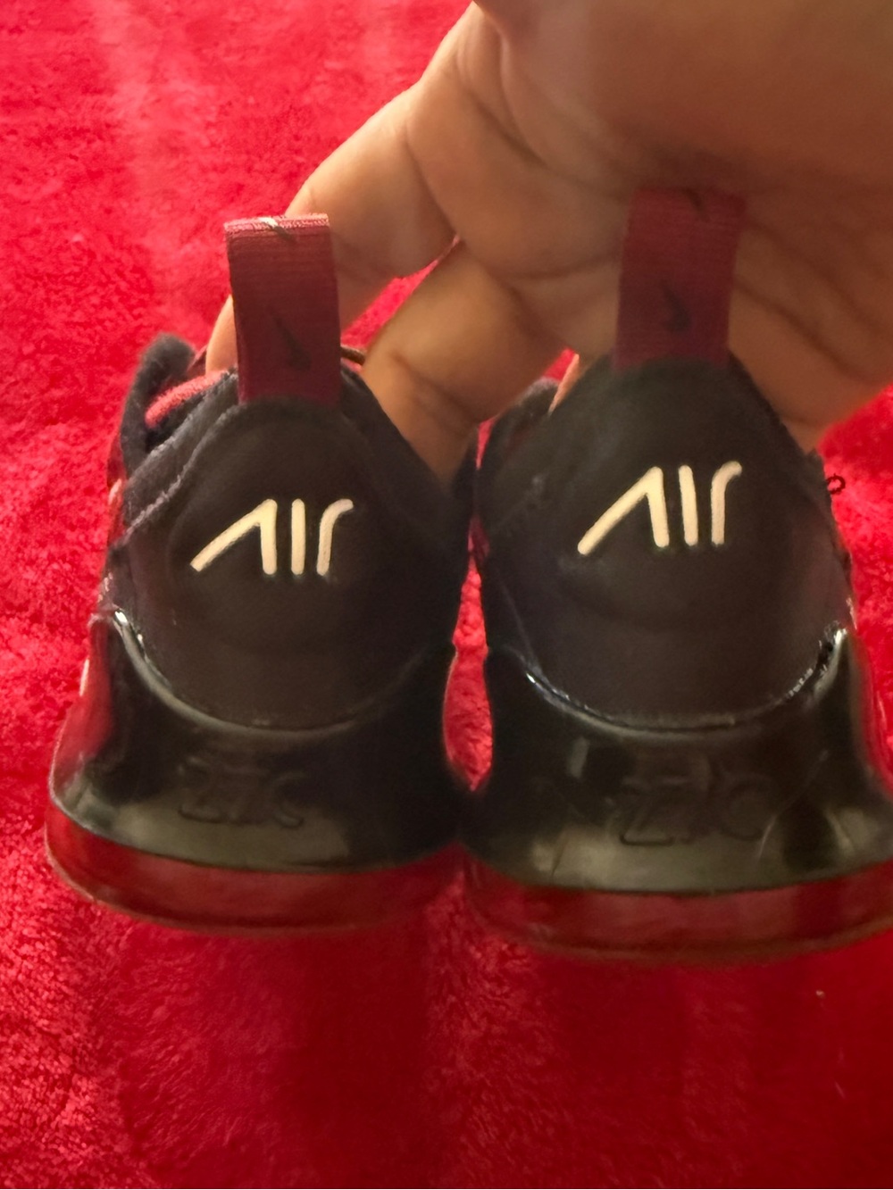 Nike Air Max 270 Team Red Black Toddler Sneakers Size 8C DD1646-603 - Picture 5 of 7